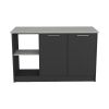 Kitchen Island Padua, Kitchen, Black / Onyx