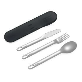 Bentgo Stainless Travel Utensil Set - Reusable 3-Piece Silverware Set with Carrying Case, High-Grade Premium Steel, BPA-Free Case