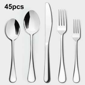 Lovote Flatware Set 45 Pieces Stainless Steel Silverware Sets, Utensils Set Service for 9