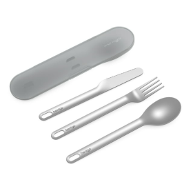 Bentgo�� Stainless Travel Utensil Set - Reusable 3-Piece Silverware Set with Carrying Case, High-Grade Premium Steel, BPA-Free Case