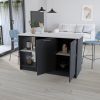 Kitchen Island Padua, Kitchen, Black / Onyx