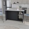 Kitchen Island Padua, Kitchen, Black / Onyx