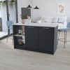 Kitchen Island Padua, Kitchen, Black / Onyx