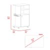 Napenthe 1-Shelf Kitchen Cart with Caster White