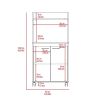 Charlotte 1-Shelf 2-Door Kitchen Pantry White