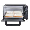 4 Slice Toaster Oven with 3 Setting, Baking Rack and Pan, Black, New