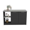 Kitchen Island Padua, Kitchen, Black / Onyx