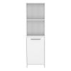 DEPOT E-SHOP Romulo Kitchen Pantry, Two External Shelves, Single Door Cabinet, Two Interior Shelves, White