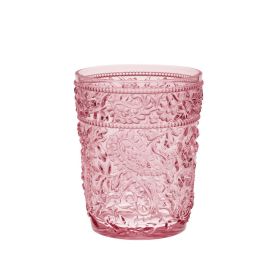 Paisley Acrylic Glasses Drinking Set of 4 DOF (13oz), Plastic Drinking Glasses, BPA Free Cocktail Glasses, Drinkware Set, Drinking Water Glasses (Color: as Pic)